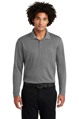 ST640LS Sport-Tek ® PosiCharge ® RacerMesh ® Long Sleeve Polo - Chest Logo