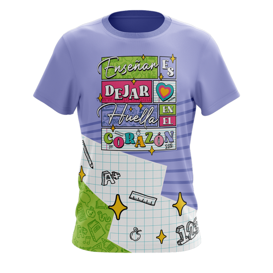 Enseñar es dejar huella en el corazón - T-shirt sublimada