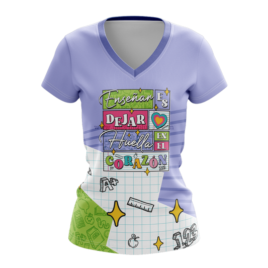 Enseñar es dejar huella en el corazón - T-shirt sublimada