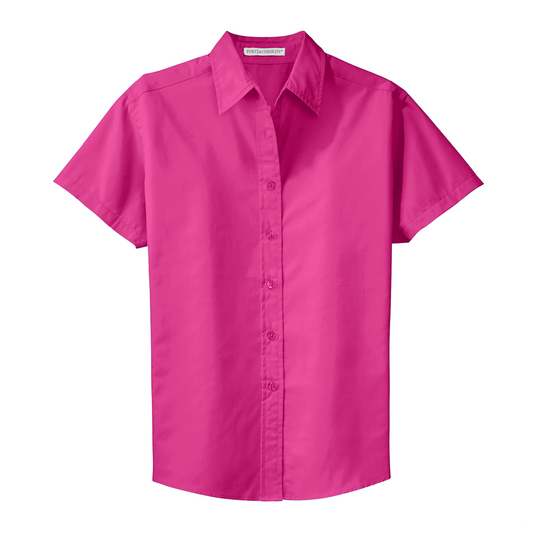 Camisa Bordada - Logo Escolar - L508 Ladies Short Sleeve Easy Care Shirt