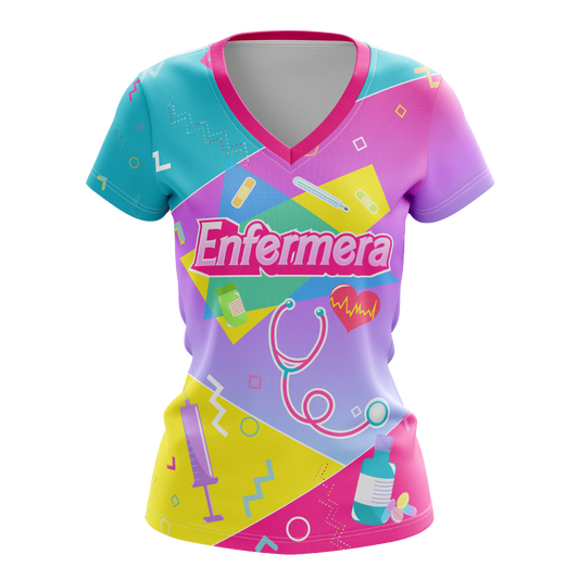 Enfermera Retro Pink - T-shirt sublimada