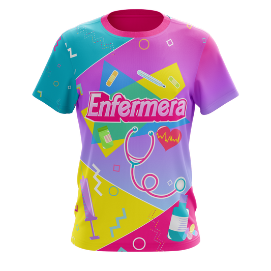 Enfermera Retro Pink - T-shirt sublimada