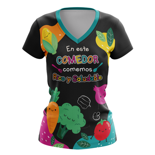 En este comedor comemos rico y saludable - T-shirt sublimada
