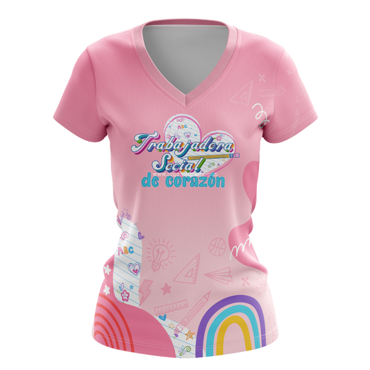 Corazón de Trabajadora Social - T-shirt sublimada