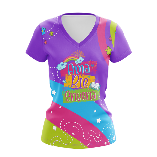 Ama, Ríe, Enseña - T-shirt sublimada