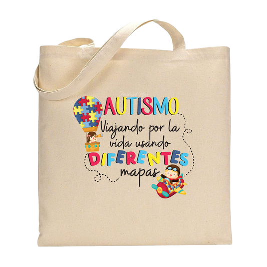 Autismo Diferentes Mapas - Tote Bag