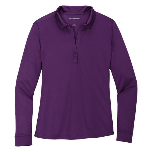 Polo Bordada - Logo Escolar - L540LS Port Authority ® Ladies Silk Touch™ Performance Long Sleeve Polo