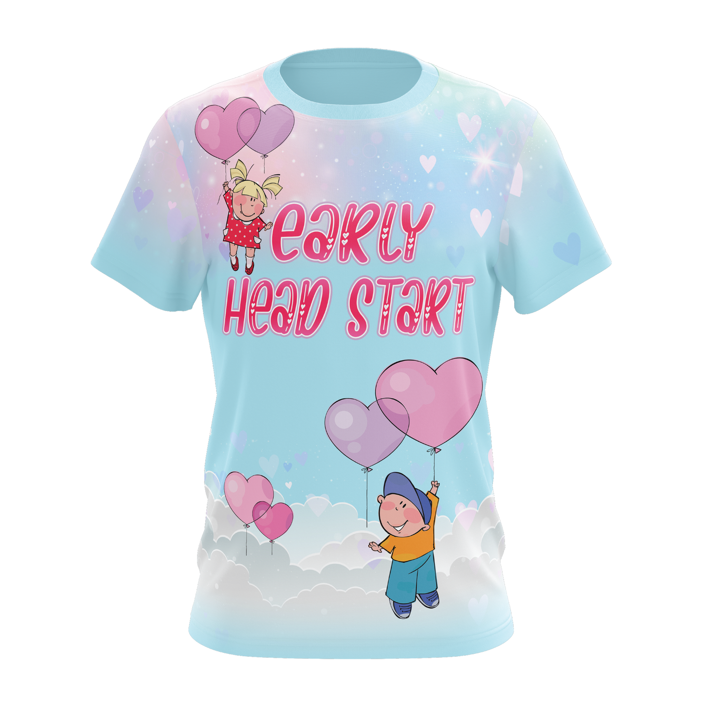 Early Head Start Hearts - T-shirt sublimada