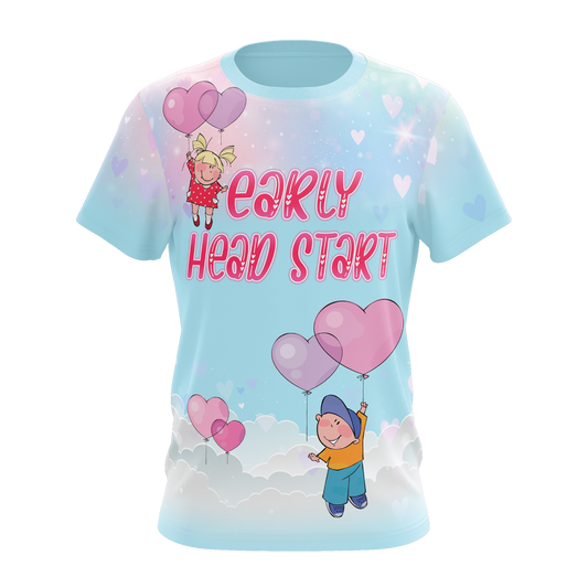 Early Head Start Hearts - T-shirt sublimada
