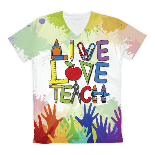 T-shirt sublimada - Live, Love, Teach