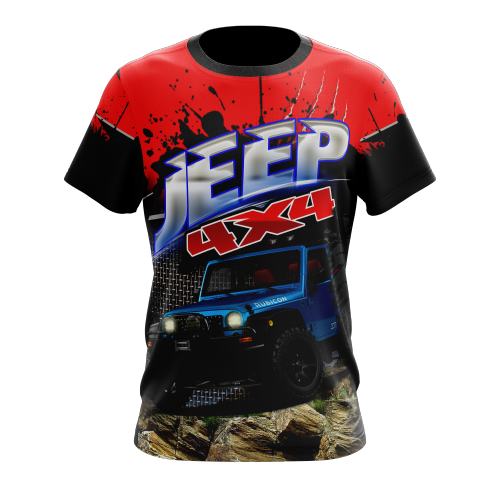 T-shirt sublimada - Jeep 4x4 Red