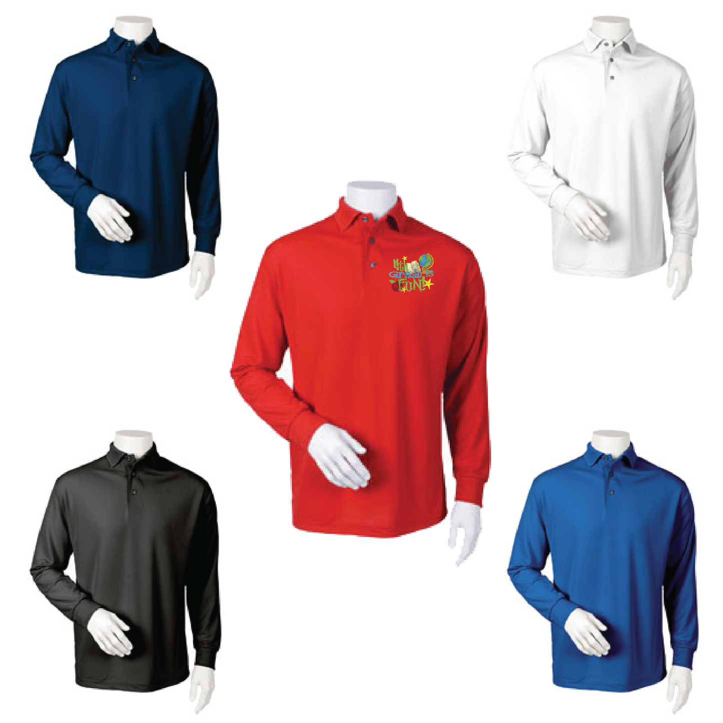 PARAGON SM0110 LONGSLEEVE POLO WITH EMBROIDERED LOGO - School