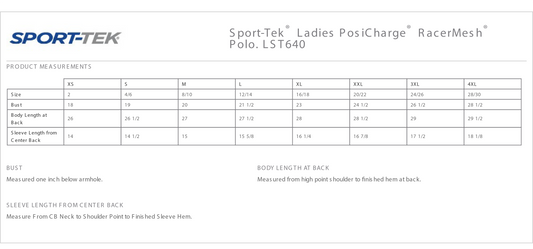 Polo Bordada - Logo Escolar - ST640 Sport-Tek  RacerMesh Polo