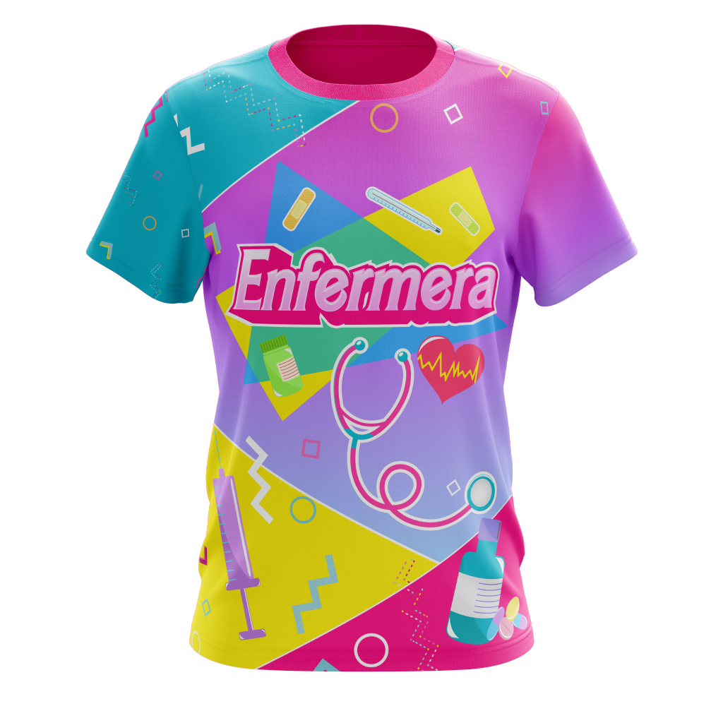 Enfermera Retro Pink - T-shirt sublimada