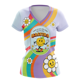 Detrás de cada niño alegre hay una gran maestra - T-shirt sublimada