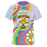 Detrás de cada niño alegre hay una gran maestra - T-shirt sublimada