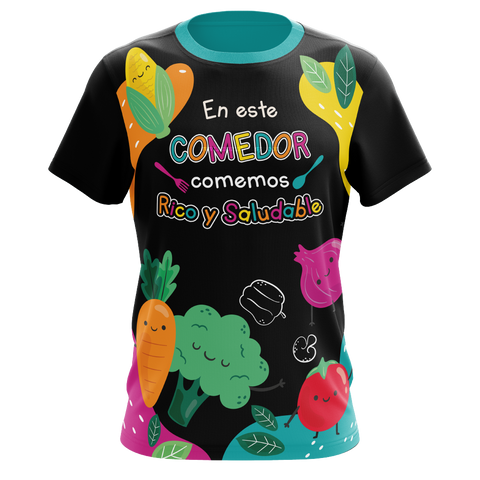 En este comedor comemos rico y saludable - T-shirt sublimada