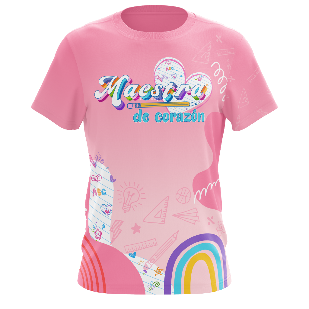 Corazón de Maestra - T-shirt sublimada