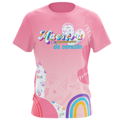 Corazón de Maestra - T-shirt sublimada