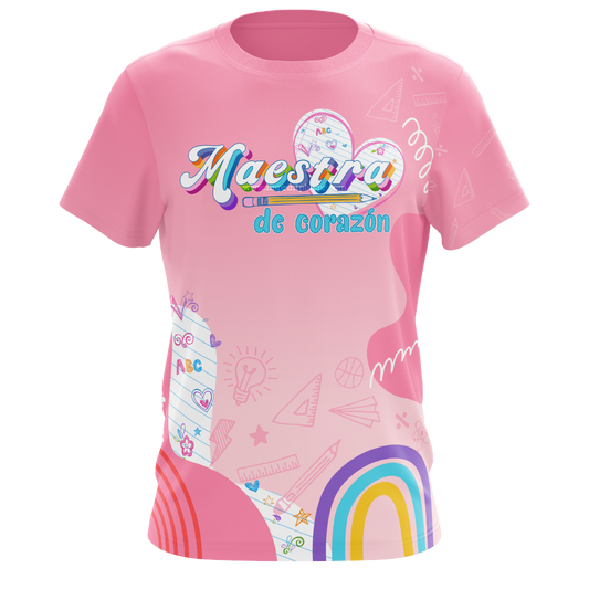 Corazón de Maestra - T-shirt sublimada