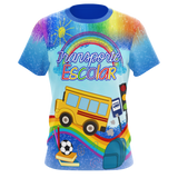 Rainbow School Bus - T-shirt sublimada