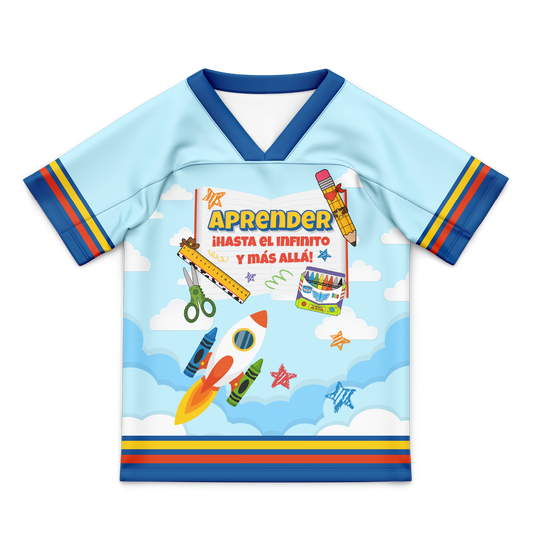 ¡Aprender hasta el infinito y más allá!-Jersey sublimada estilo football