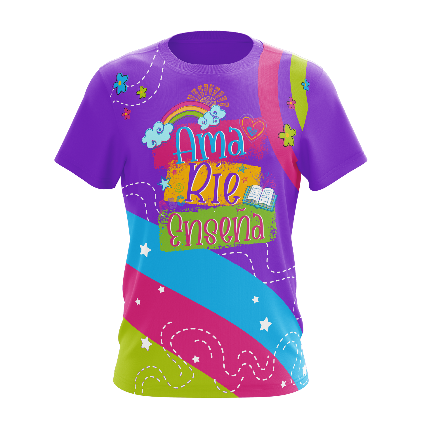Ama, Ríe, Enseña - T-shirt sublimada