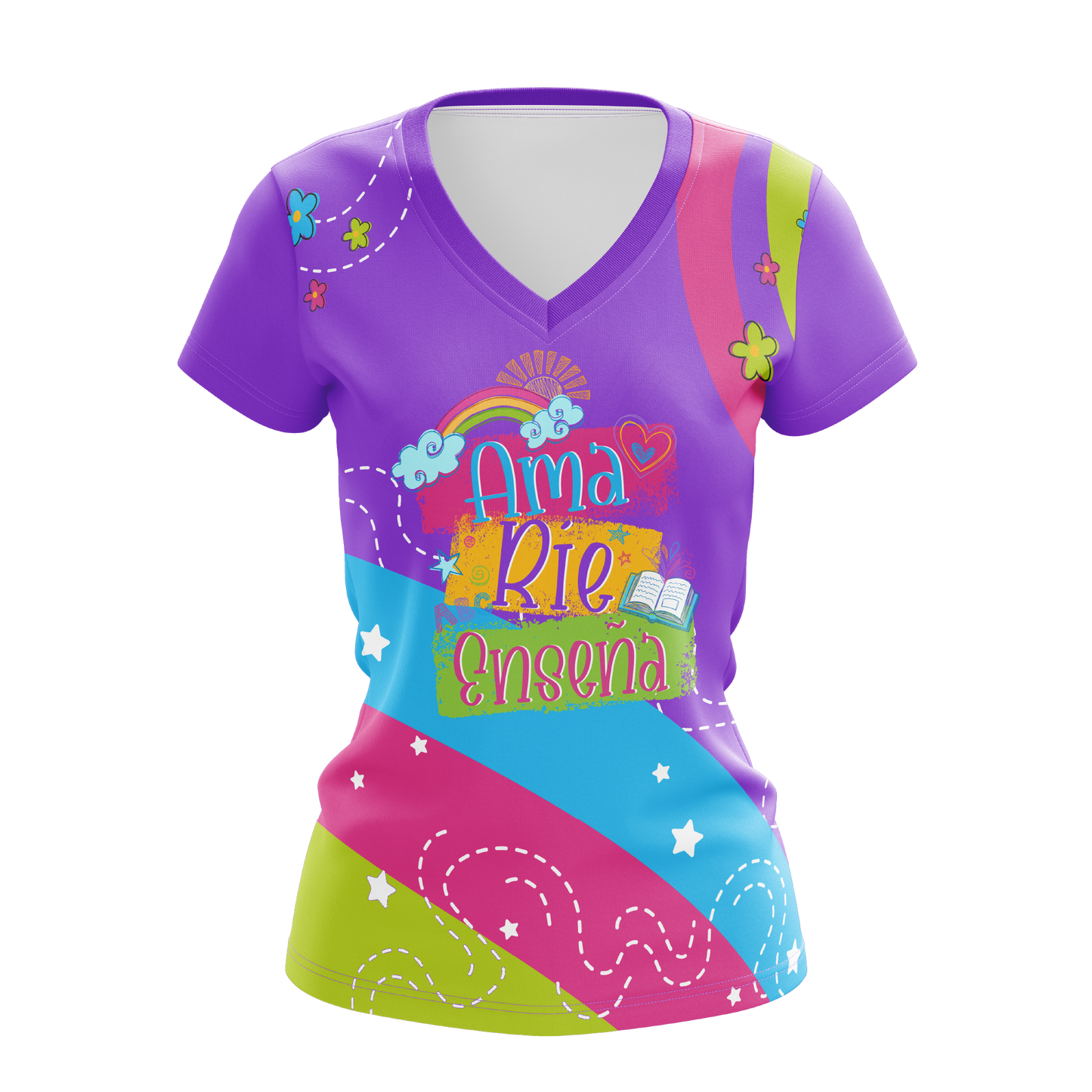 Ama, Ríe, Enseña - T-shirt sublimada