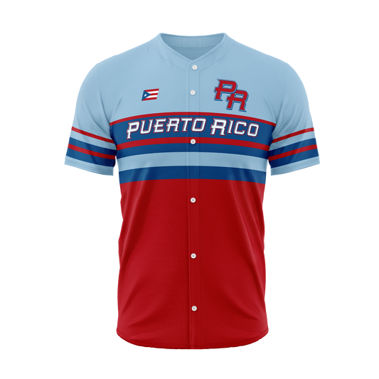 Clásica Celeste - Jersey sublimada estilo béisbol