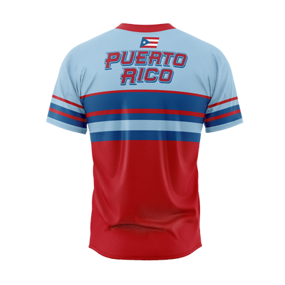 Clásica Celeste - Jersey sublimada estilo béisbol