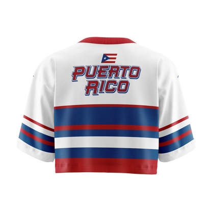 Clásica Blanca - T-shirt sublimada estilo oversized cropped