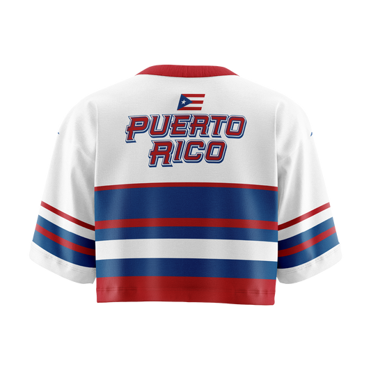 Clásica Blanca - T-shirt sublimada estilo oversized cropped