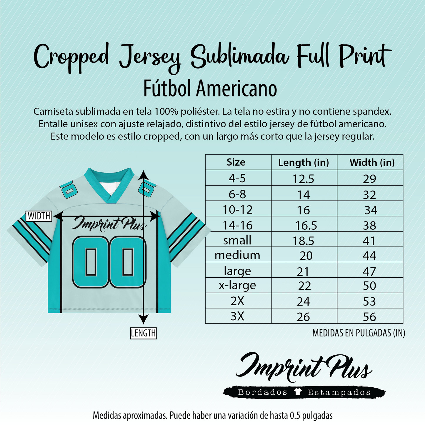Puerto Rico 787 - Cropped Jersey sublimada estilo football
