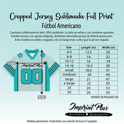 Puerto Rico 787 - Cropped Jersey sublimada estilo football