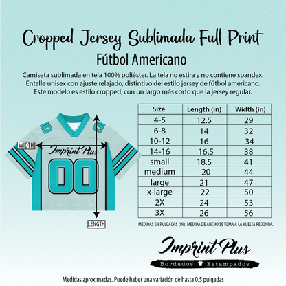 Puerto Rico 787 - Cropped Jersey sublimada estilo football