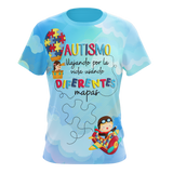 Autismo Diferentes Mapas - T-shirt sublimada