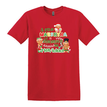 A esta Maestra le encanta la Navidad T Shirt