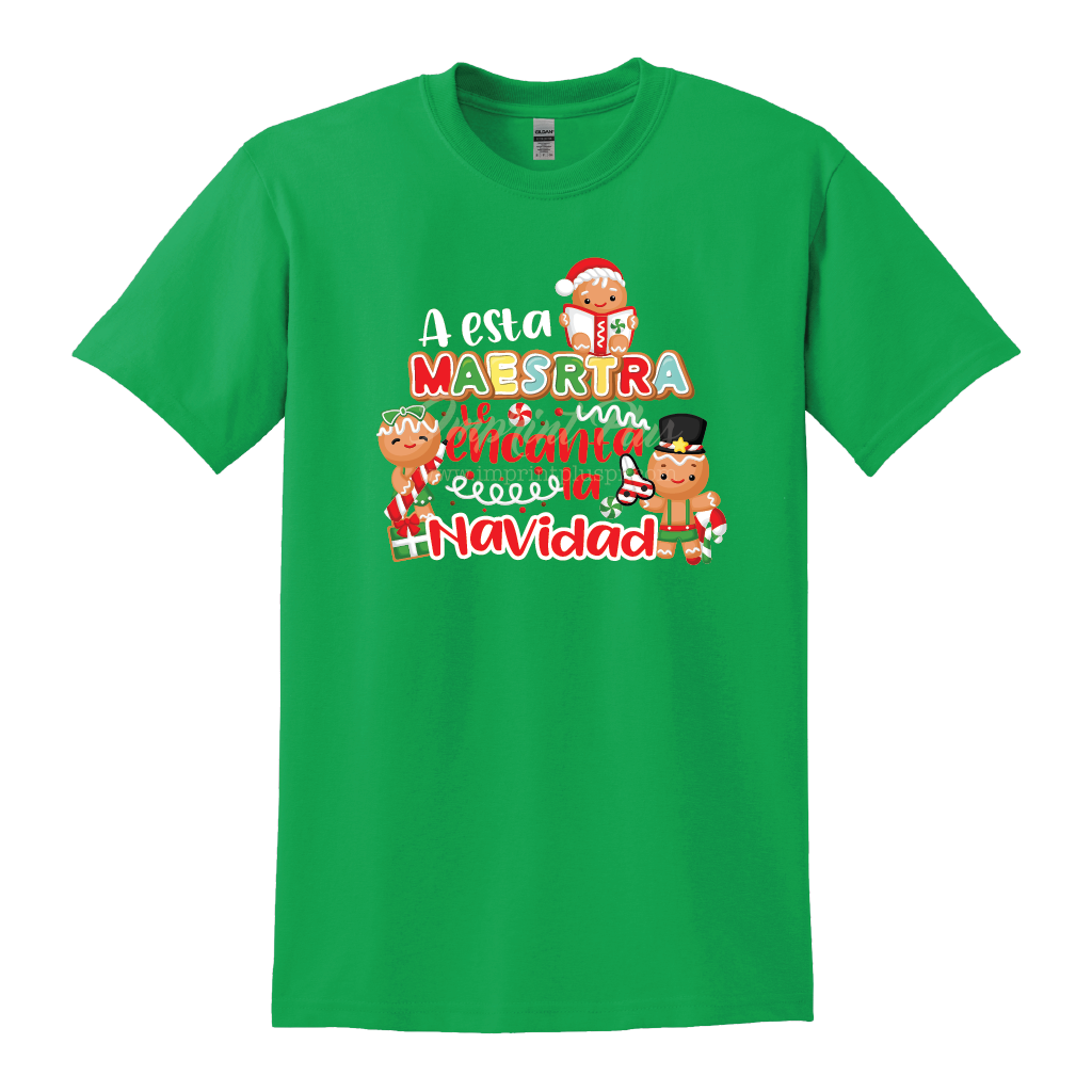 A esta Maestra le encanta la Navidad T Shirt