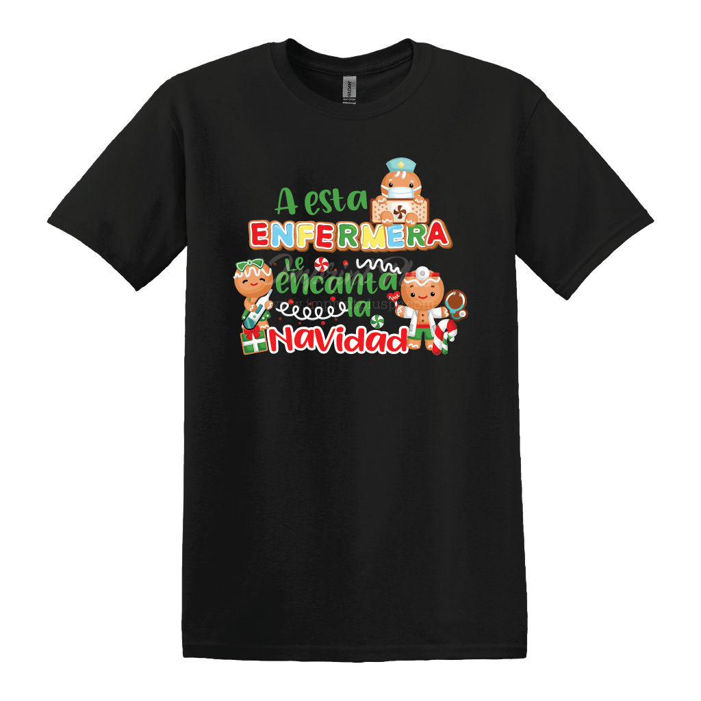 A esta Enfermera le encanta la Navidad T Shirt