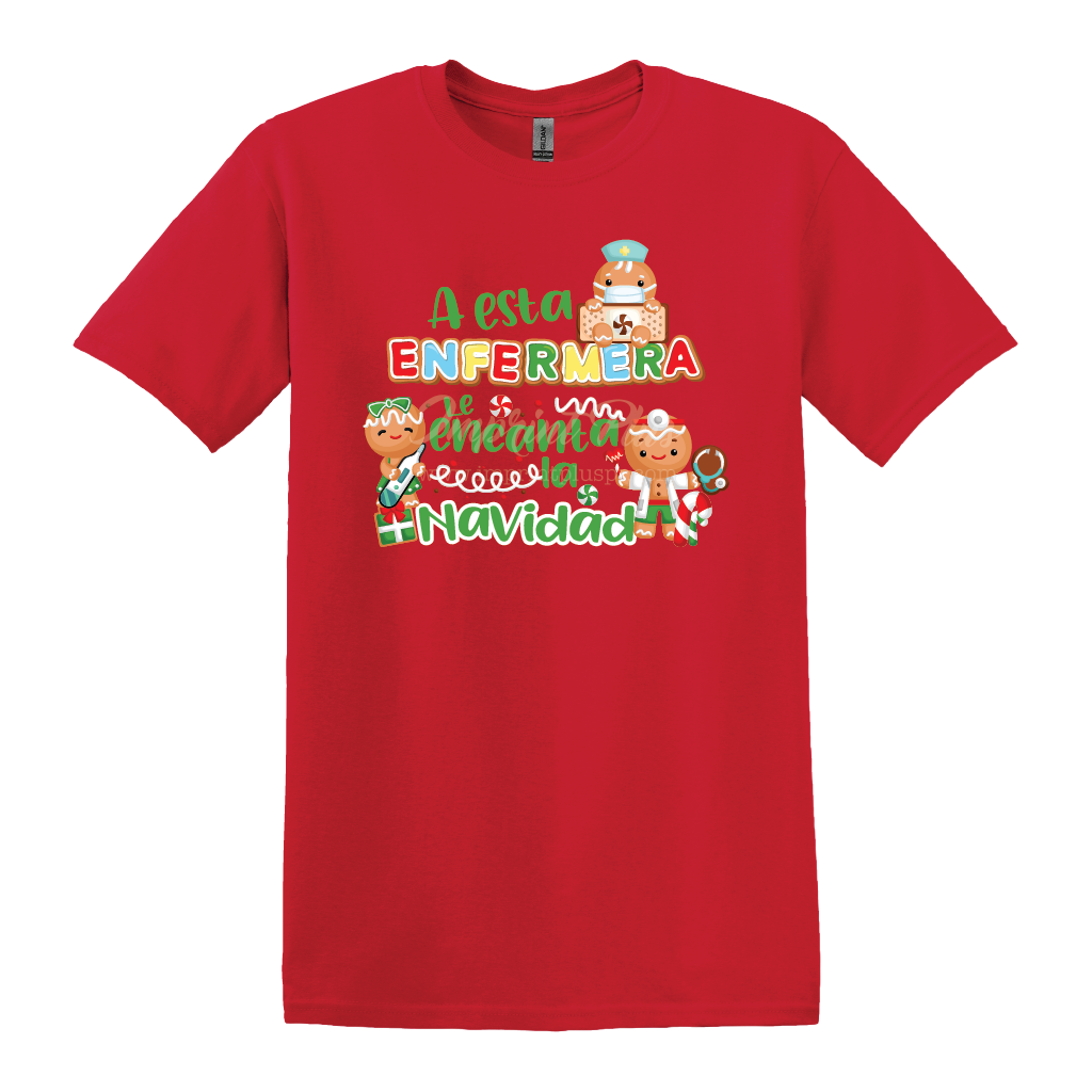 A esta Enfermera le encanta la Navidad T Shirt