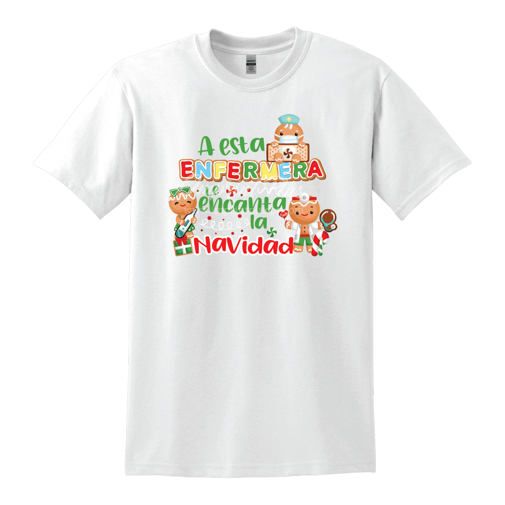 A esta Enfermera le encanta la Navidad T Shirt