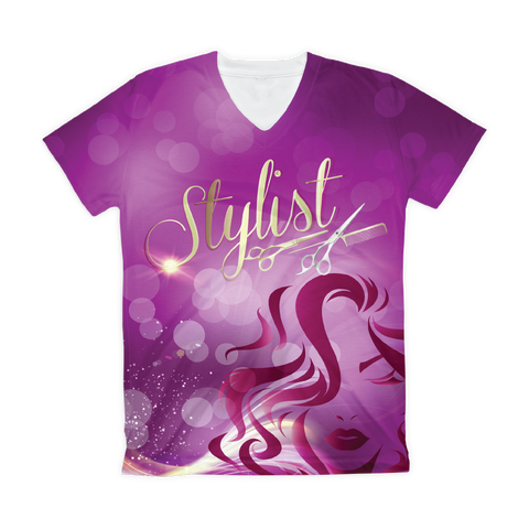 T-shirt sublimada - Hair Stylist Purple