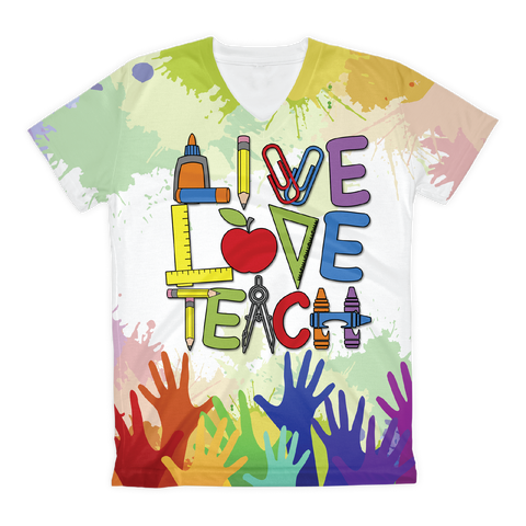 T-shirt sublimada - Live, Love, Teach