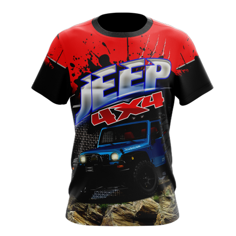 T-shirt sublimada - Jeep 4x4 Red