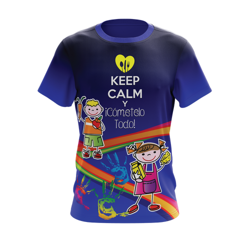 T-shirt sublimada - Keep Calm y cómetelo todo