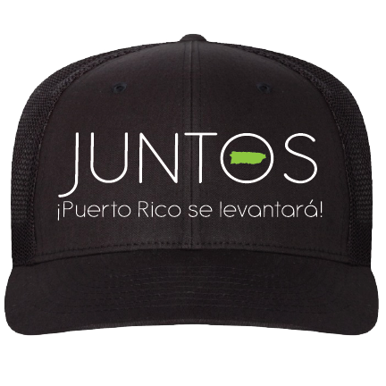 Juntos Puerto Rico se levantará embroidered trucker cap