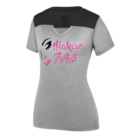 Make Up Artist - Glitter Logo - LADIES CHALLENGE T-SHIRT